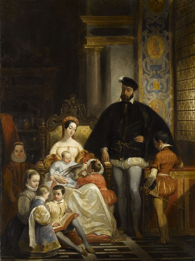 portrait Henri II et Catherine de Médicis en famille